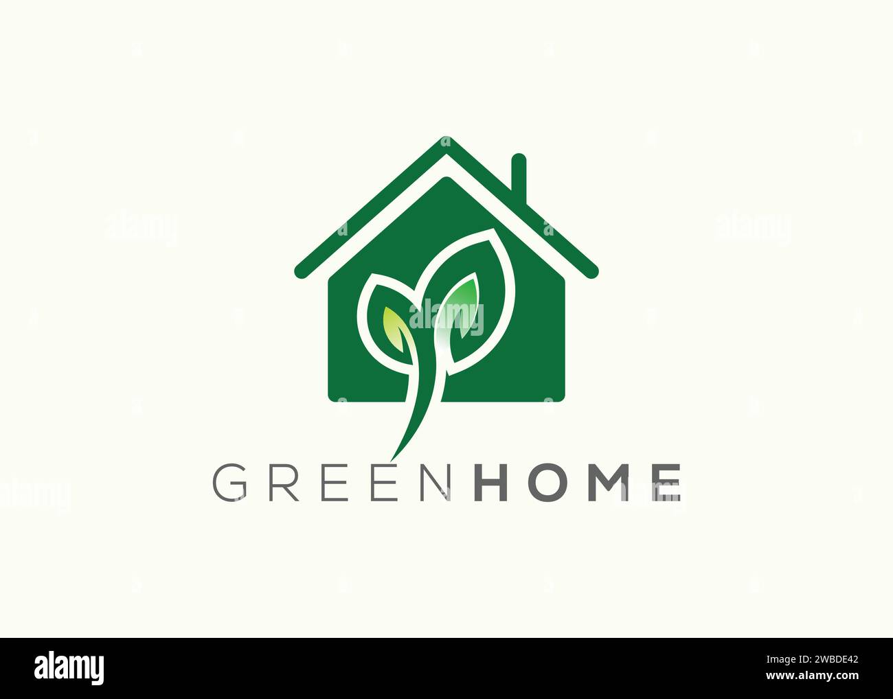 Home leaf logo design vector template. Nature home Leaf vector logo ...
