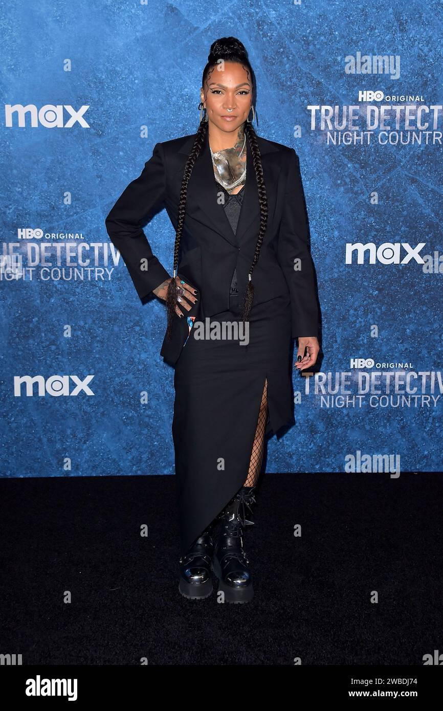 Kali Reis bei der Premiere der HBO TV-Serie 'True Detective: Night Country' im Paramount Theater. Los Angeles, 09.01.2024 Stock Photo
