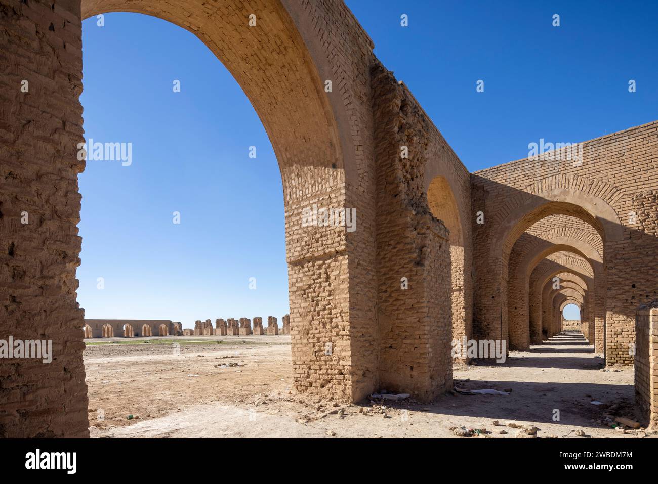 9th century Abbasid Abu Dulaf Mosque, Samarra, Iraq Stock Photo