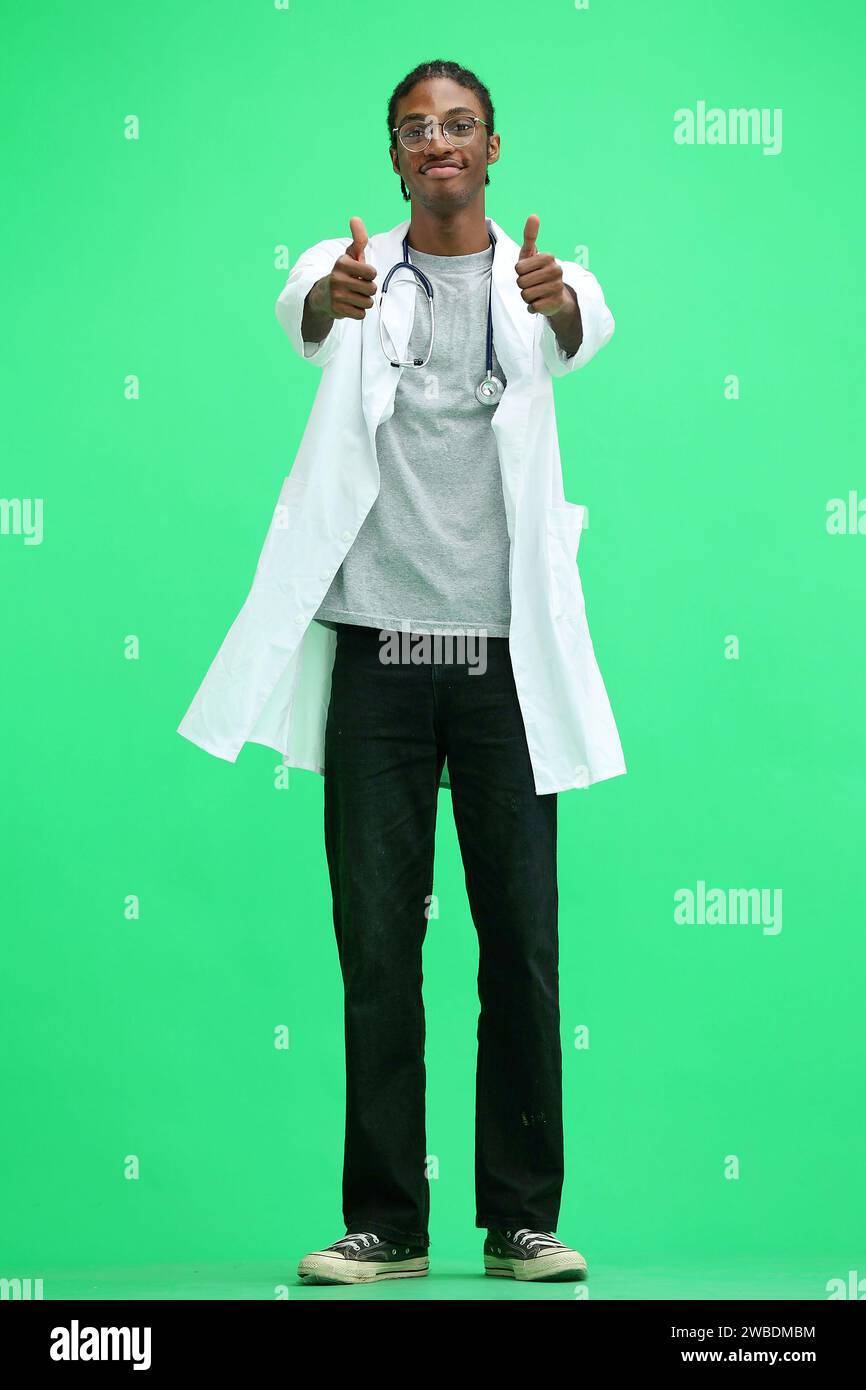 Full length portrait black male doctor hi-res stock photography and images  - Page 4 - Alamy