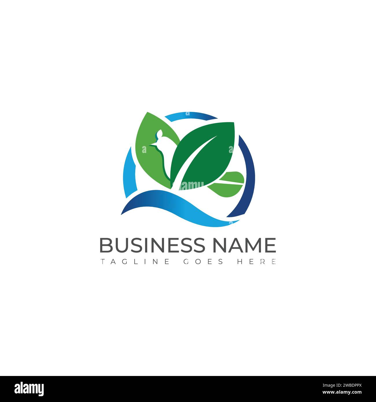 Natural health logo design Stock Vector