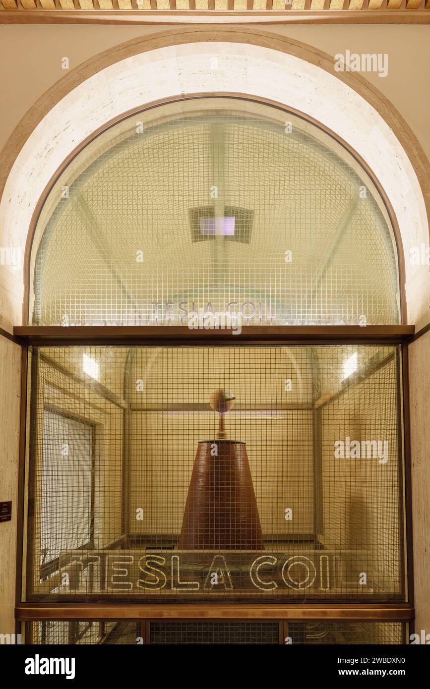 Tesla coil at Griffith Observatory in Los Angeles, California, USA