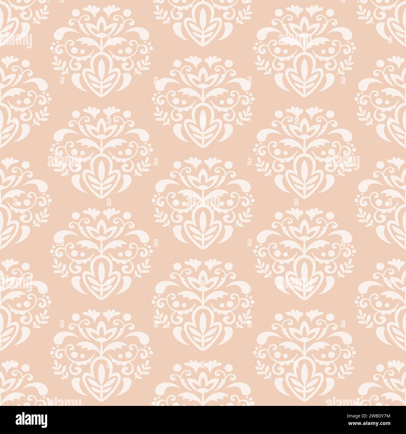 Floral seamless pattern. Damask print background Stock Vector
