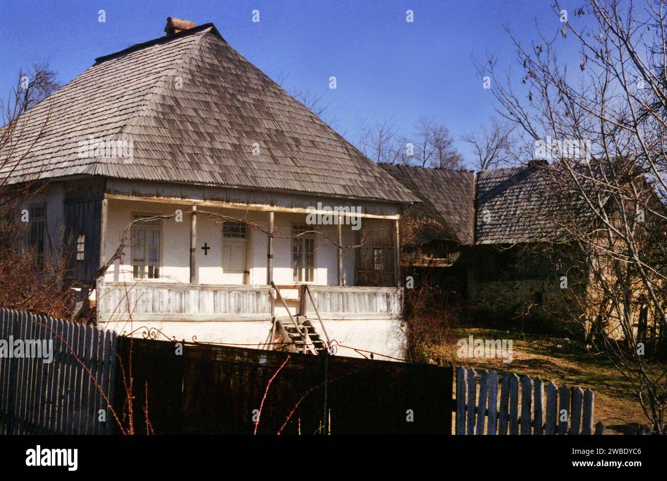 Traditional house in Vrancea County, Romania, approx. 1998 Stock Photo