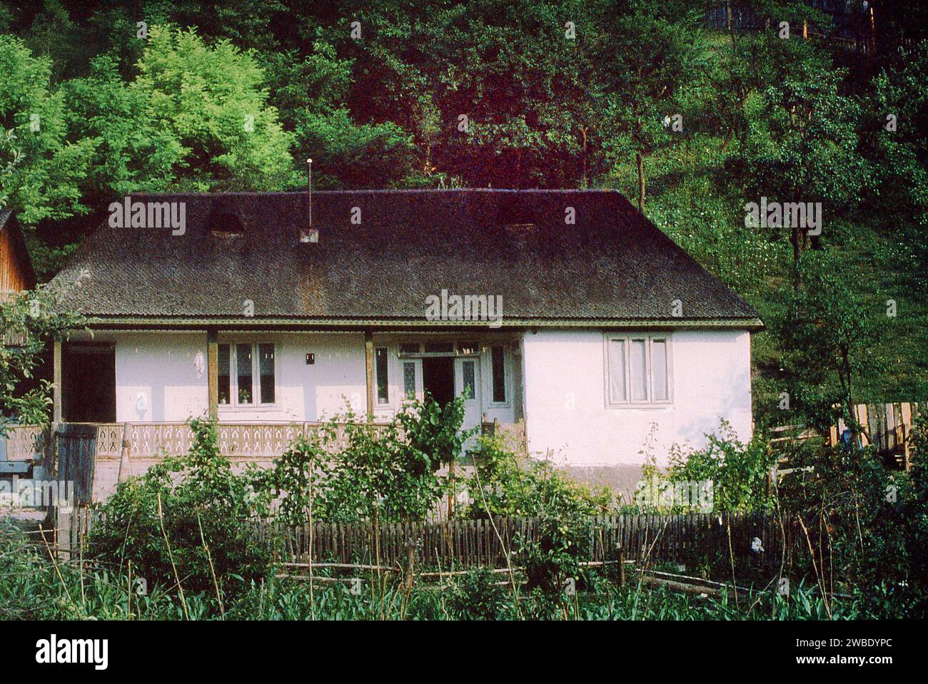 A traditional house in Vrancea County, Romania, approx. 1990 Stock Photo