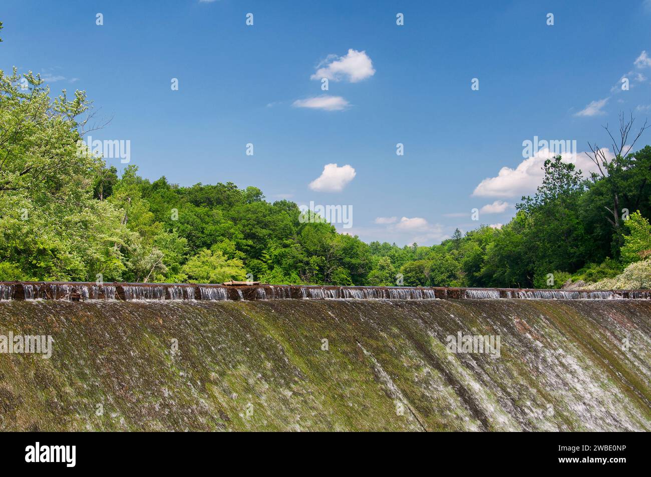 the housatonic river at Great Falls in falls village, canaan