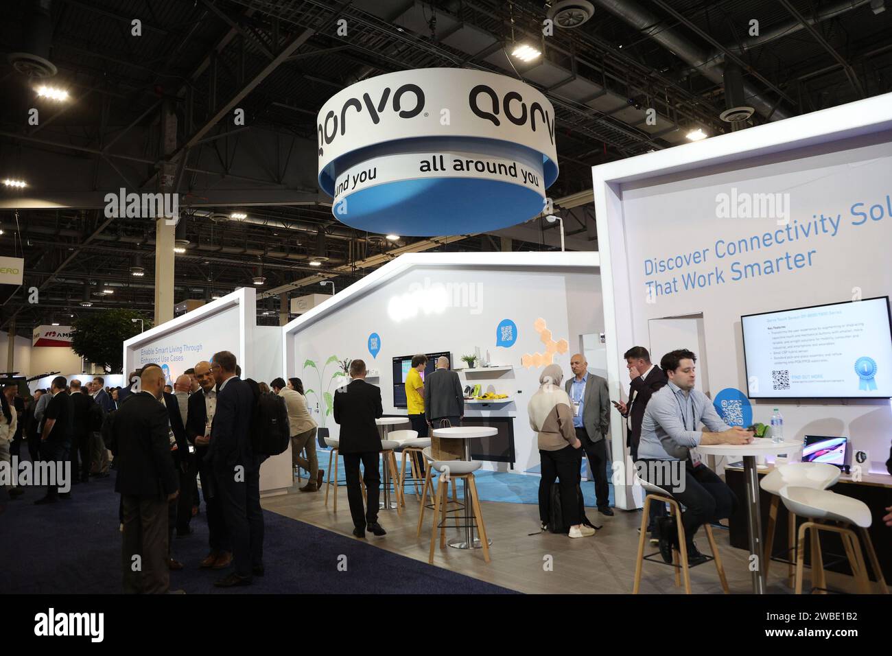 Las Vegas, United States. 09th Jan, 2024. A view of the Qorvo booth
