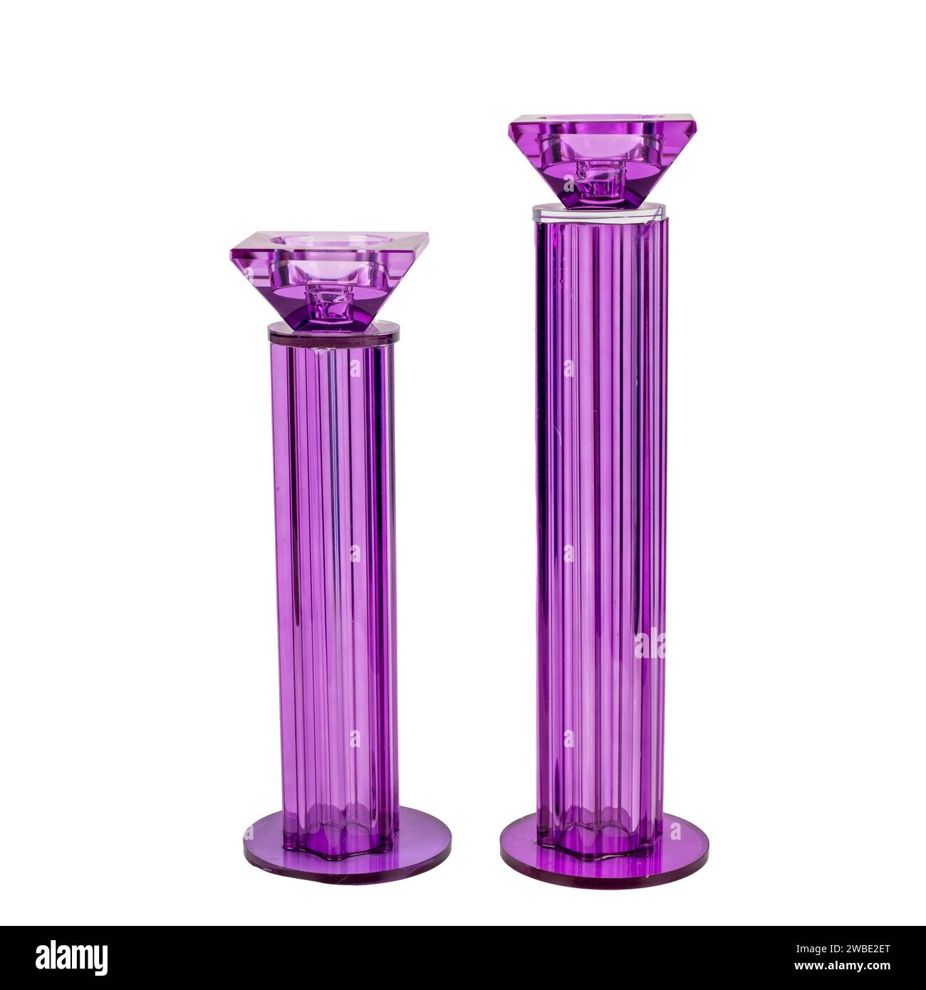 blue glass candle holders isolated luxury home decoration accessories