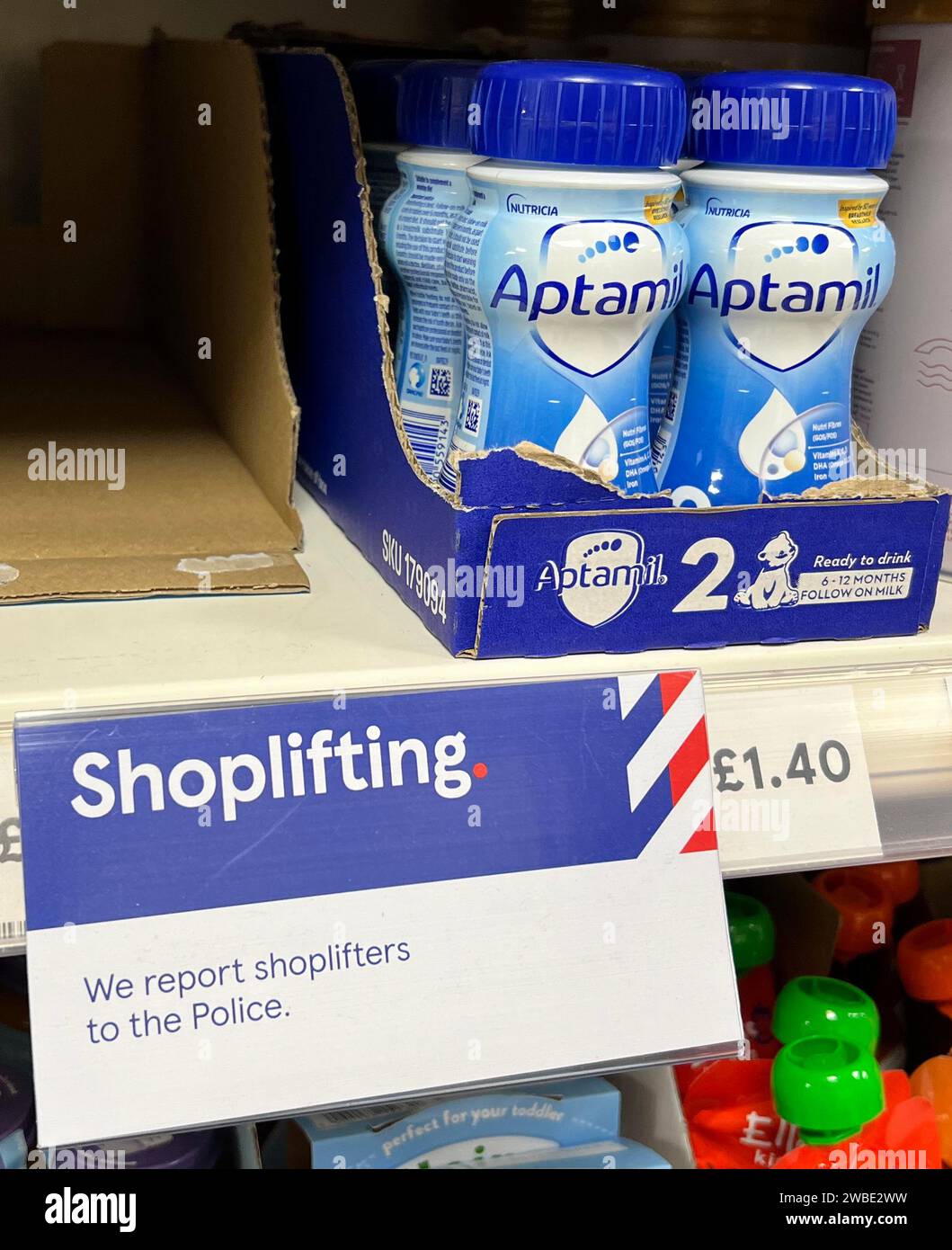 London, UK. 22nd Oct, 2023. Image © Licensed to Parsons Media. 10/01/2024. London, United Kingdom. Aptamil Formula Milk Price Reduced. Danone will reduce the price it sells Aptamil baby formula to retailers by up to 7% from Monday - after manufacturers were criticised for 'exploiting' British families. Picture by Credit: andrew parsons/Alamy Live News Stock Photo