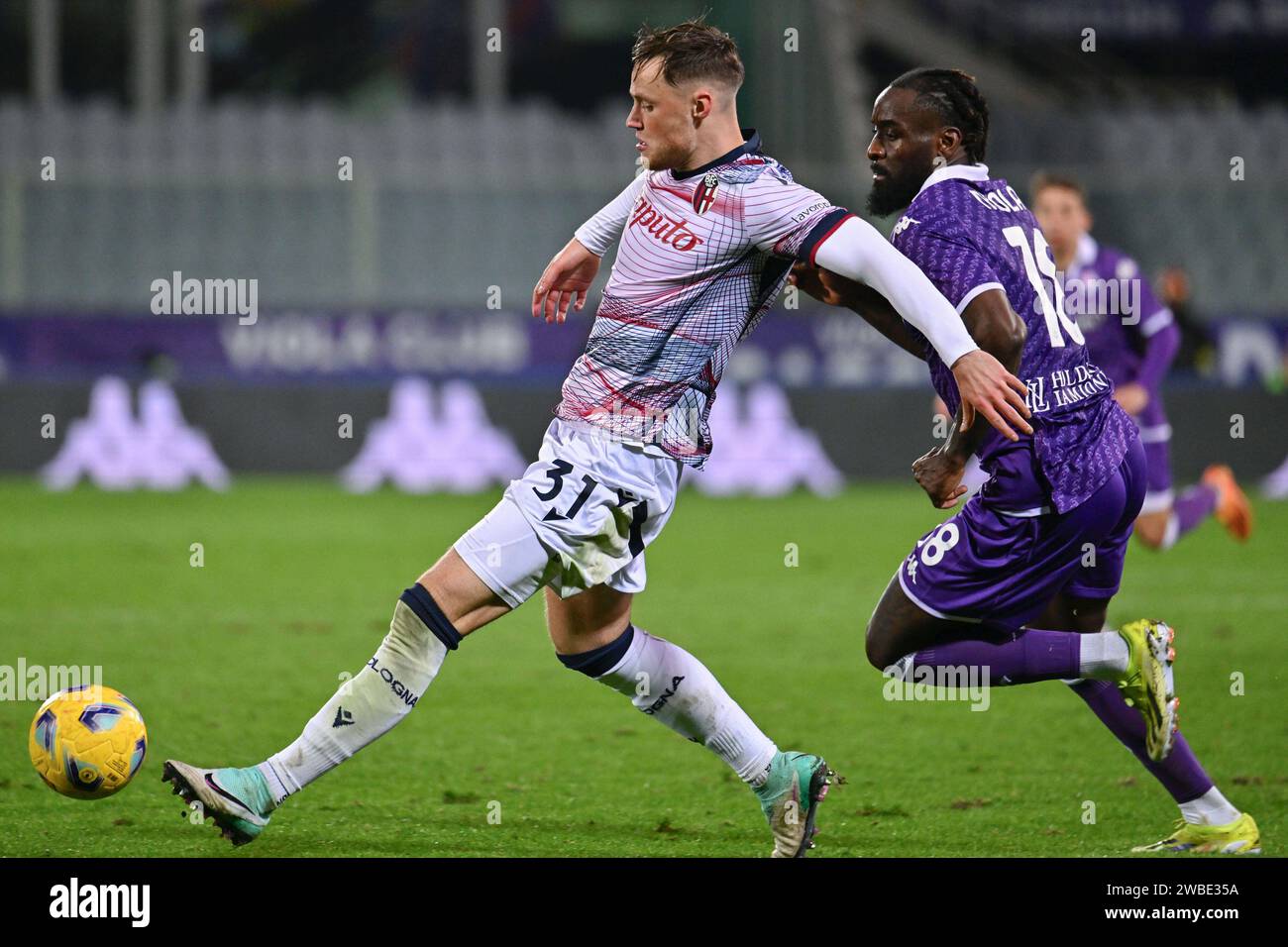Florence, Italy. 09th Jan, 2024. Bologna FC's defender Sam Beukema