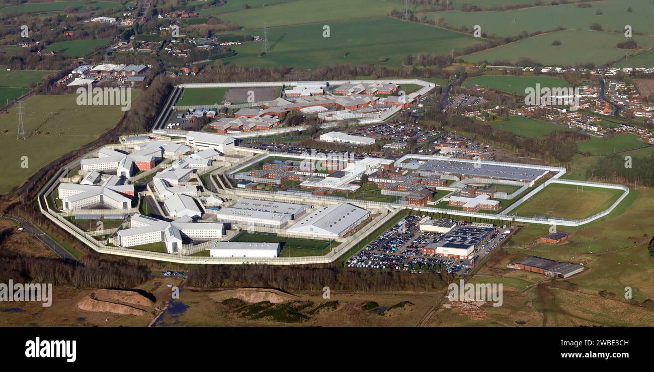 aerial view of HMP Featherstone & HM Prison Brinsford & HMP Oakwood ...