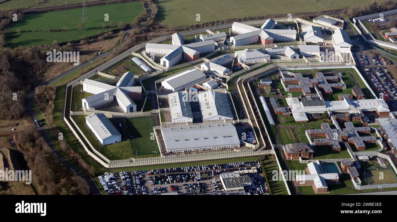 aerial view of HMP Featherstone Stock Photo