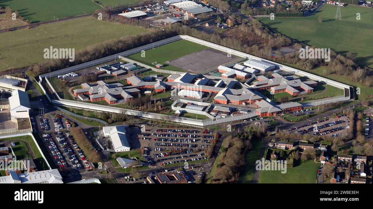aerial view of HMP Oakwood Stock Photo