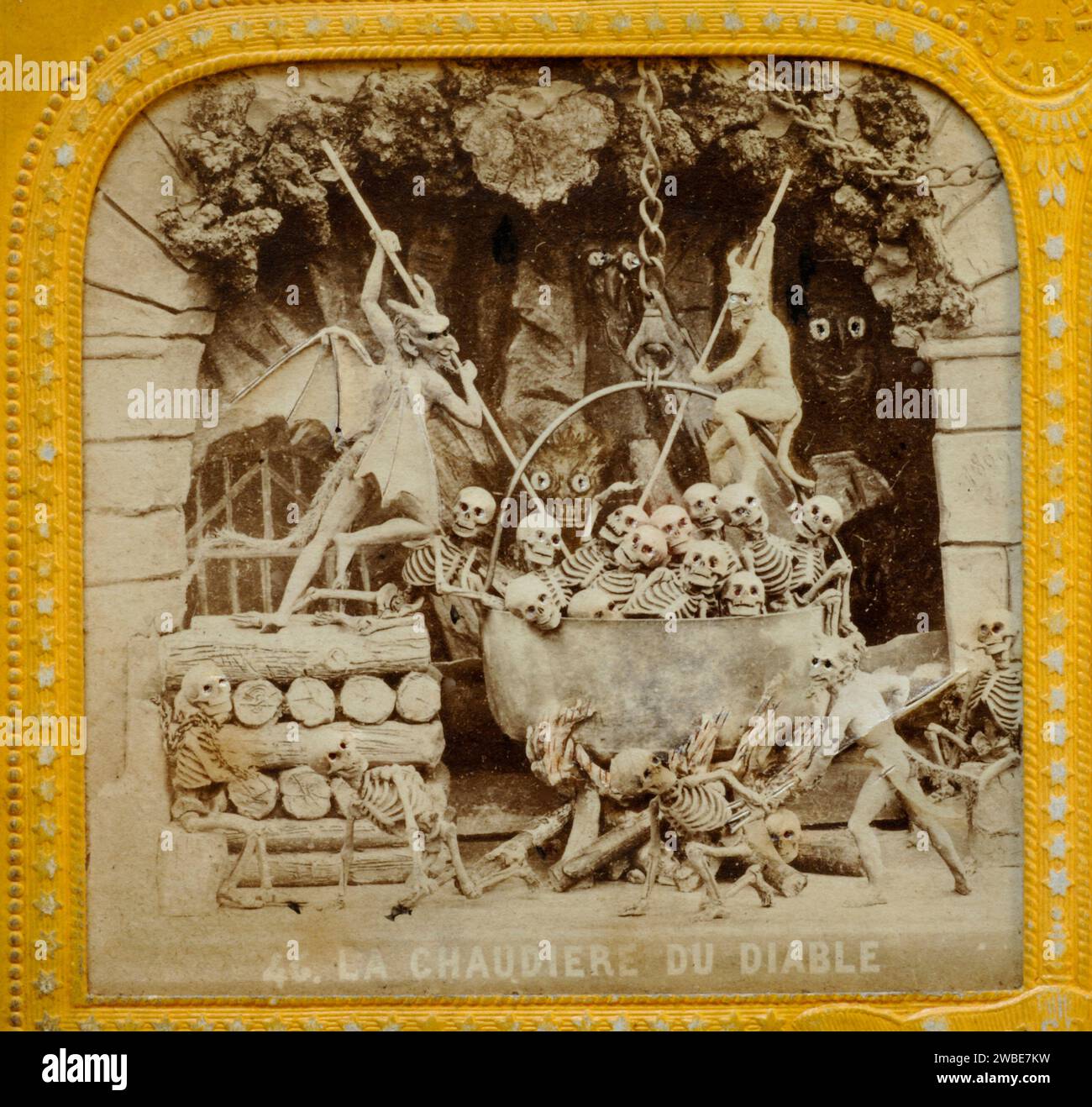 Late 19th UK ‘Diablerie' stereoscopic photograph ‘Tribunal de Satan' Late 19th UK ‘Diablerie' stereoscopic photograph ‘Tribunal de Satan'