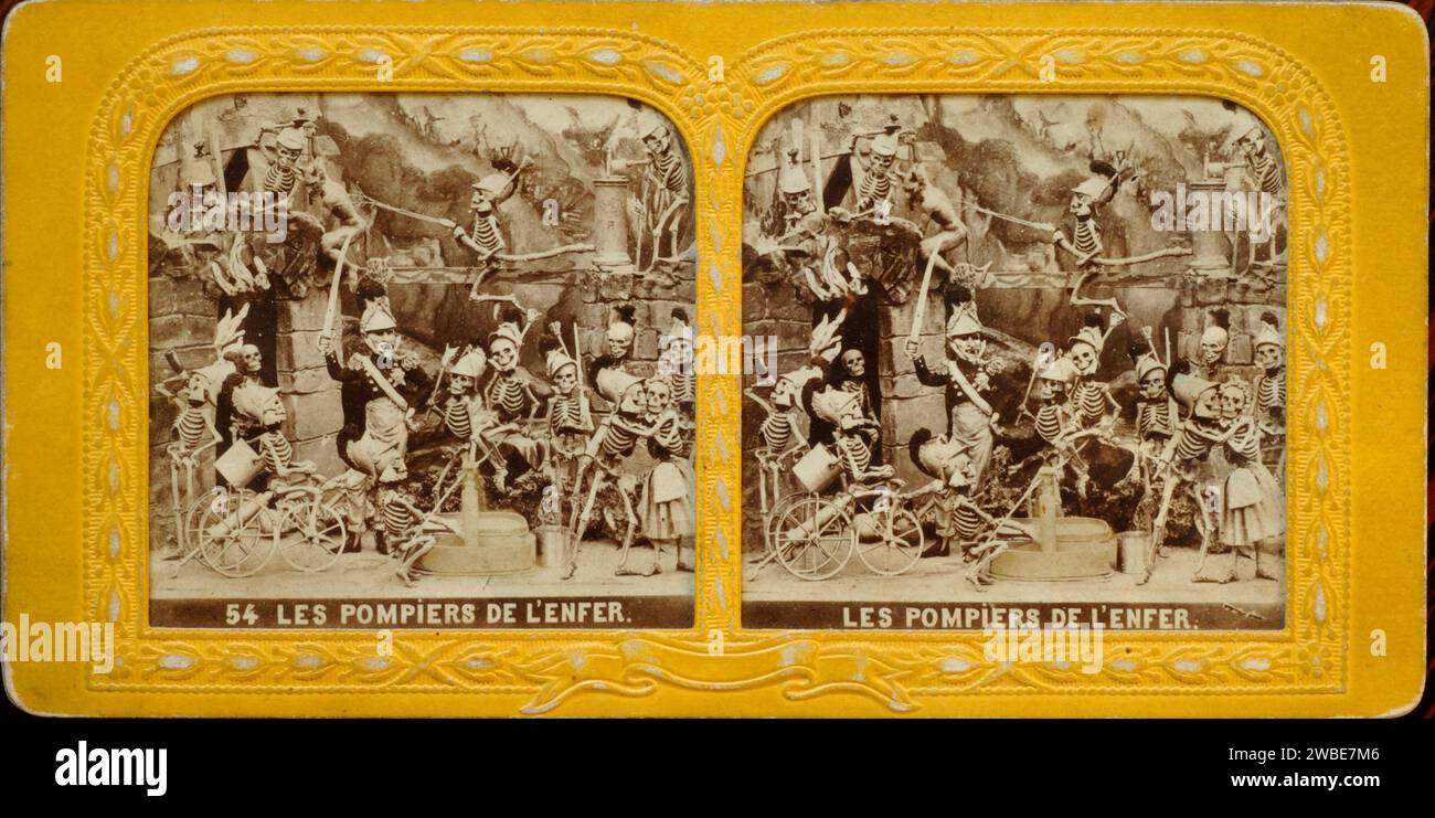 Late 19th UK ‘Diablerie' stereoscopic photograph ‘Tribunal de Satan' Late 19th UK ‘Diablerie' stereoscopic photograph ‘Tribunal de Satan'