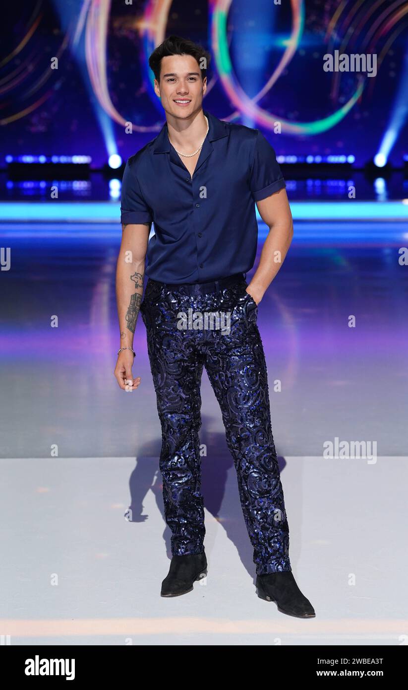 Miles Nazaire during the press launch for the upcoming series of Dancing On Ice, at Bovingdon Studios in Hemel Hempstead, Hertfordshire. Picture date: Wednesday January 10, 2024. Stock Photo