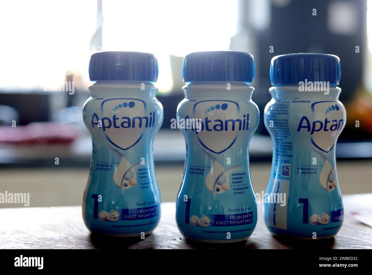 London, UK. 10th Jan, 2024. Image © Licensed to Parsons Media. 10/01/2024. London, United Kingdom. Aptamil Formula Milk Price Reduced. Danone will reduce the price it sells Aptamil baby formula to retailers by up to 7% from Monday - after manufacturers were criticised for 'exploiting' British families. Picture by Credit: andrew parsons/Alamy Live News Stock Photo