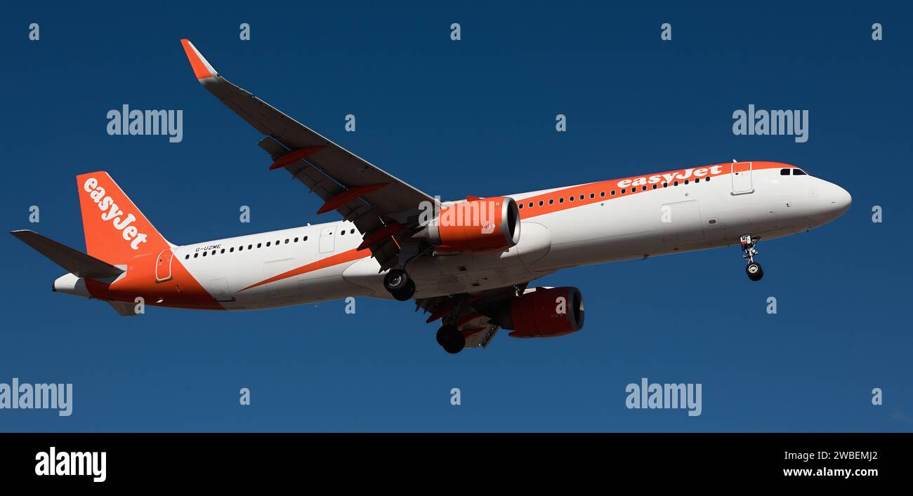 Tenerife, Spain January 7 st, 2024. Airbus A321251NX easyJet Airlines