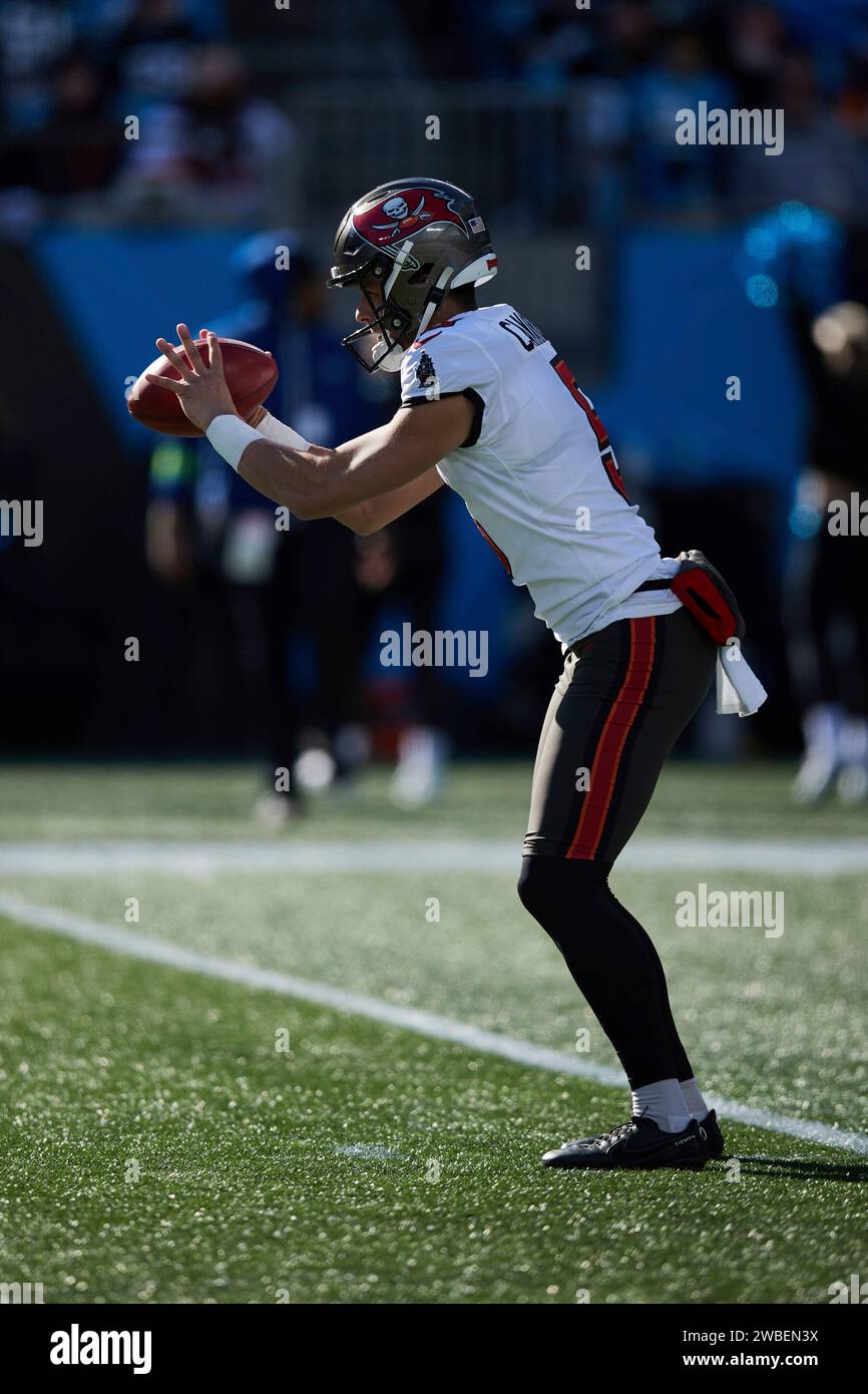 Tampa Bay Buccaneers punter Jake Camarda (5) prepares to punt the ball
