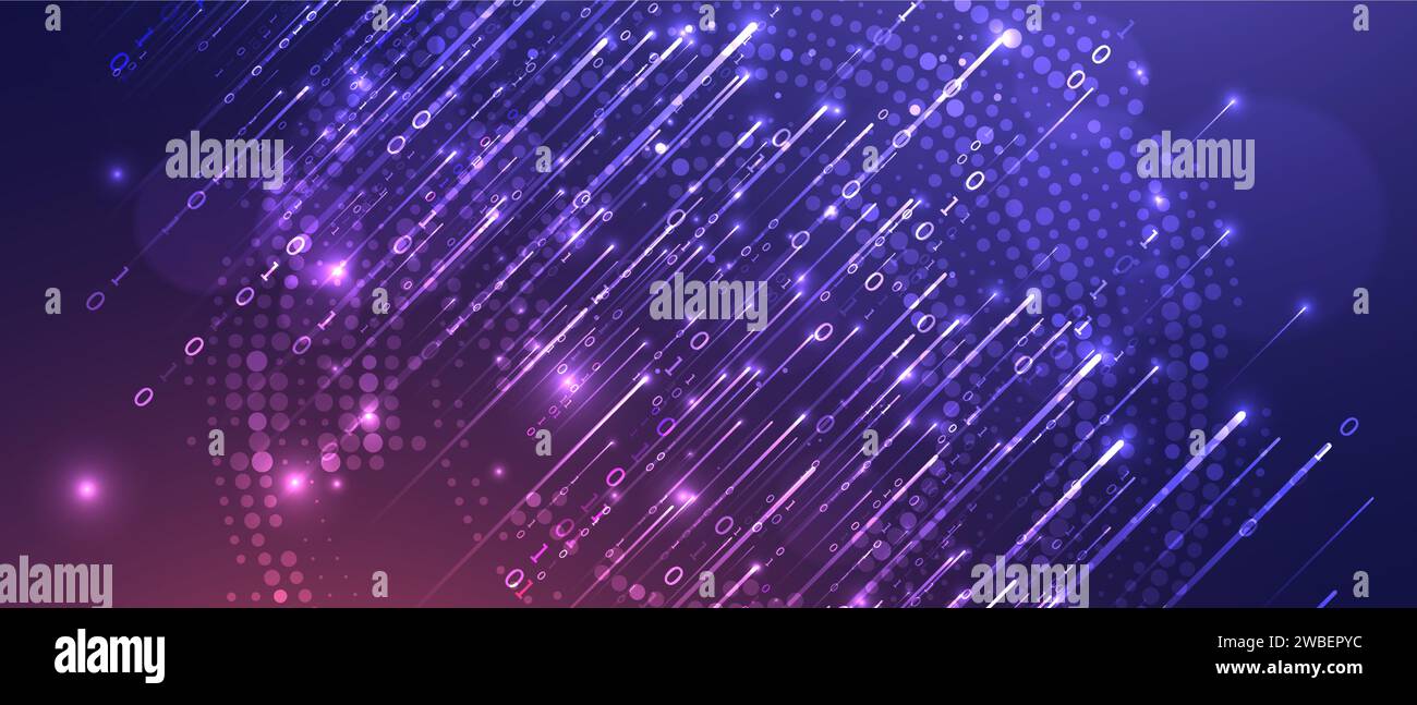Information data technology background. Hand drawn vector Stock Vector