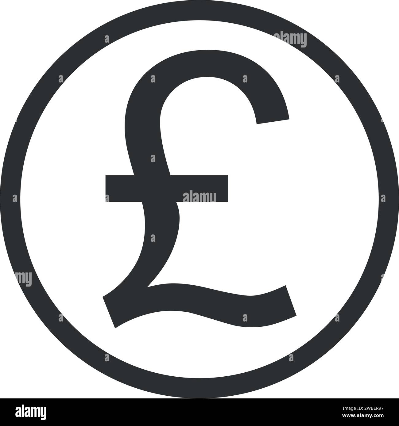 British Pound Sterling Sign Icon in Flat Style Stock Vector Image & Art ...