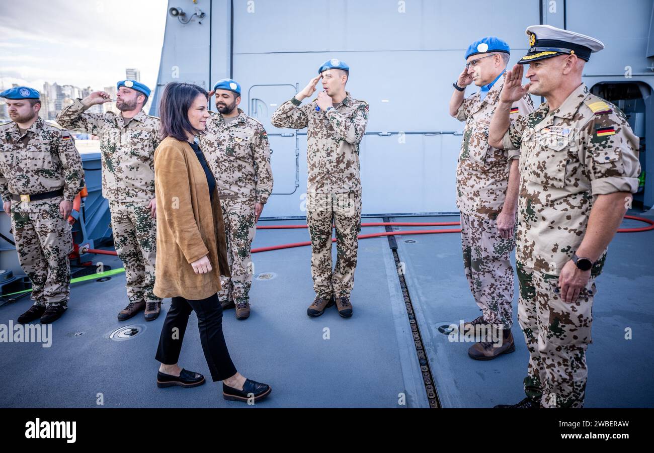 Beirut, Lebanon. 10th Jan, 2024. German Foreign Minister Annalena