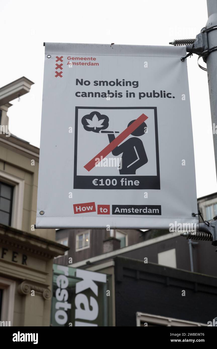 is tobacco legal in amsterdam No smoking sign and amsterdam hi-res stock photography and images