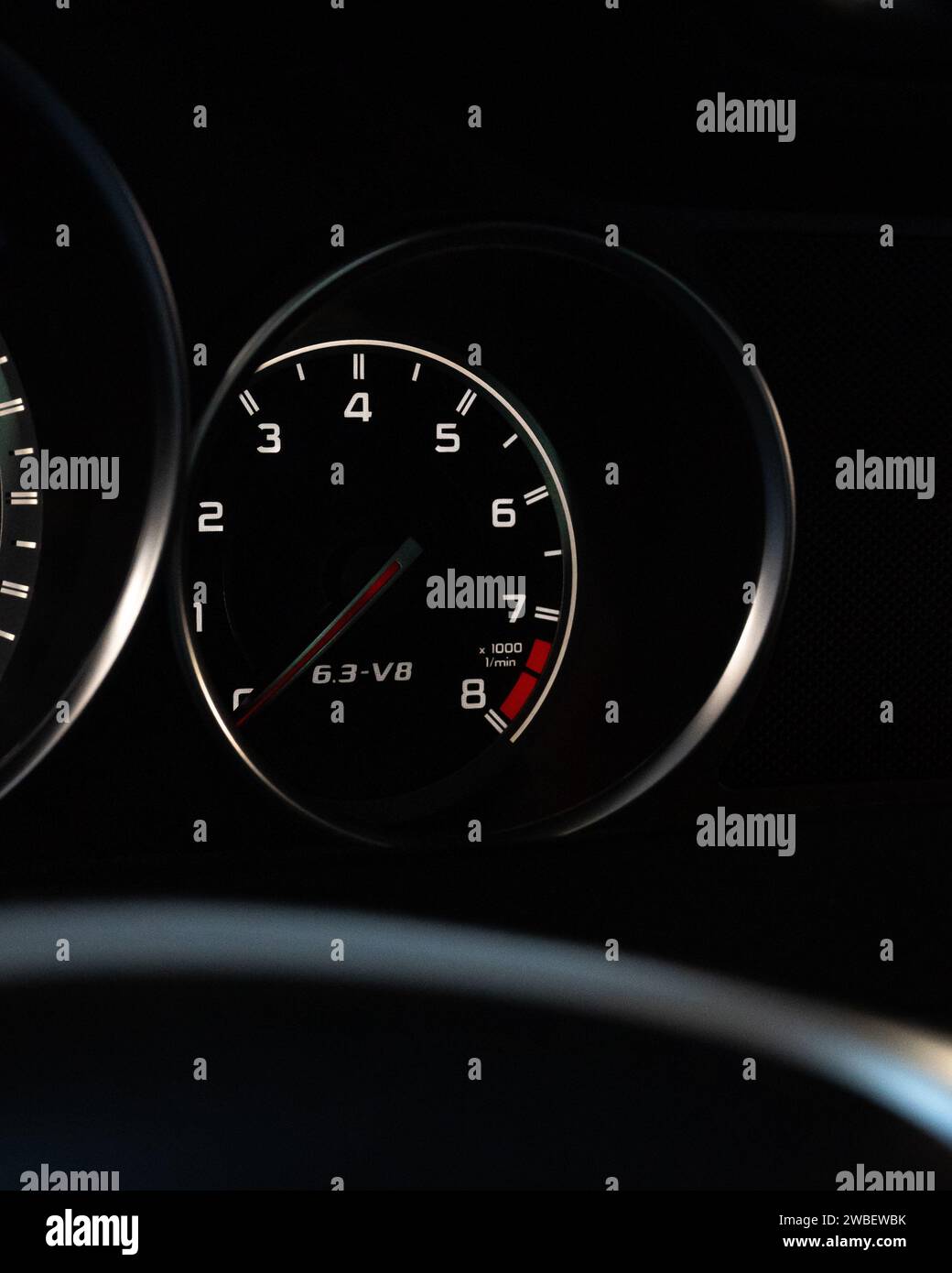 A speedometer gauge located in the dashboard of a car Stock Photo Alamy