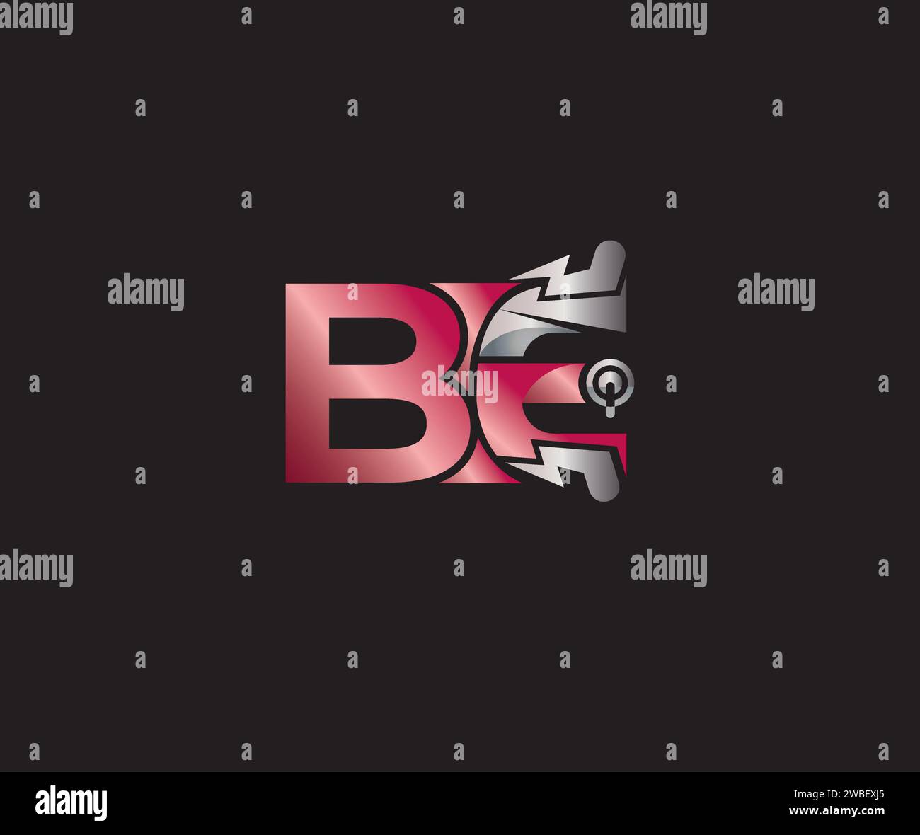 Electric Energy BE letter creative Design Technology logo Stock Vector ...