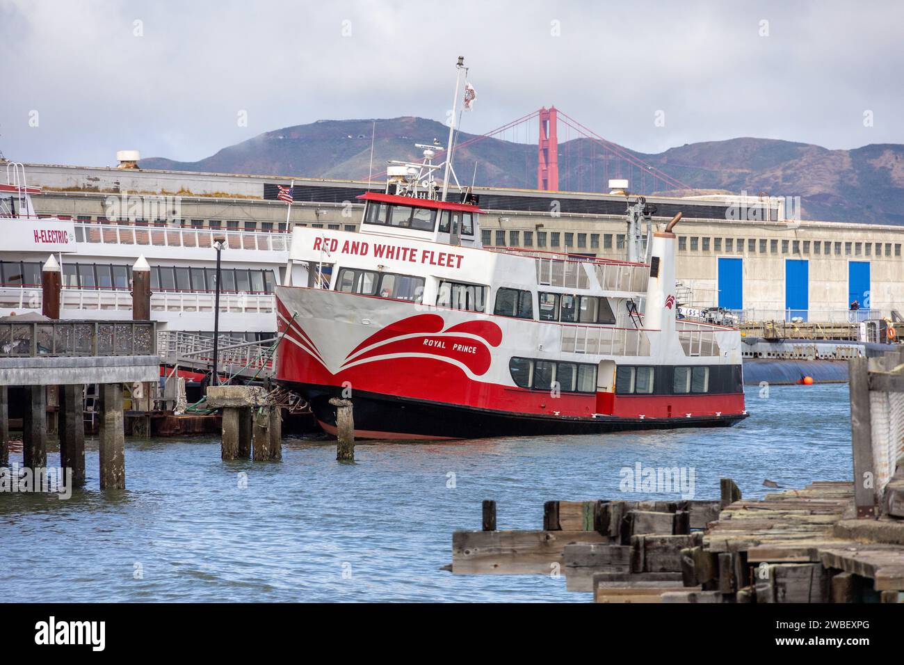 Red And White Fleet Tourist Boat Royal Prince In San Francisco, June 24, 2023 Stock Photo