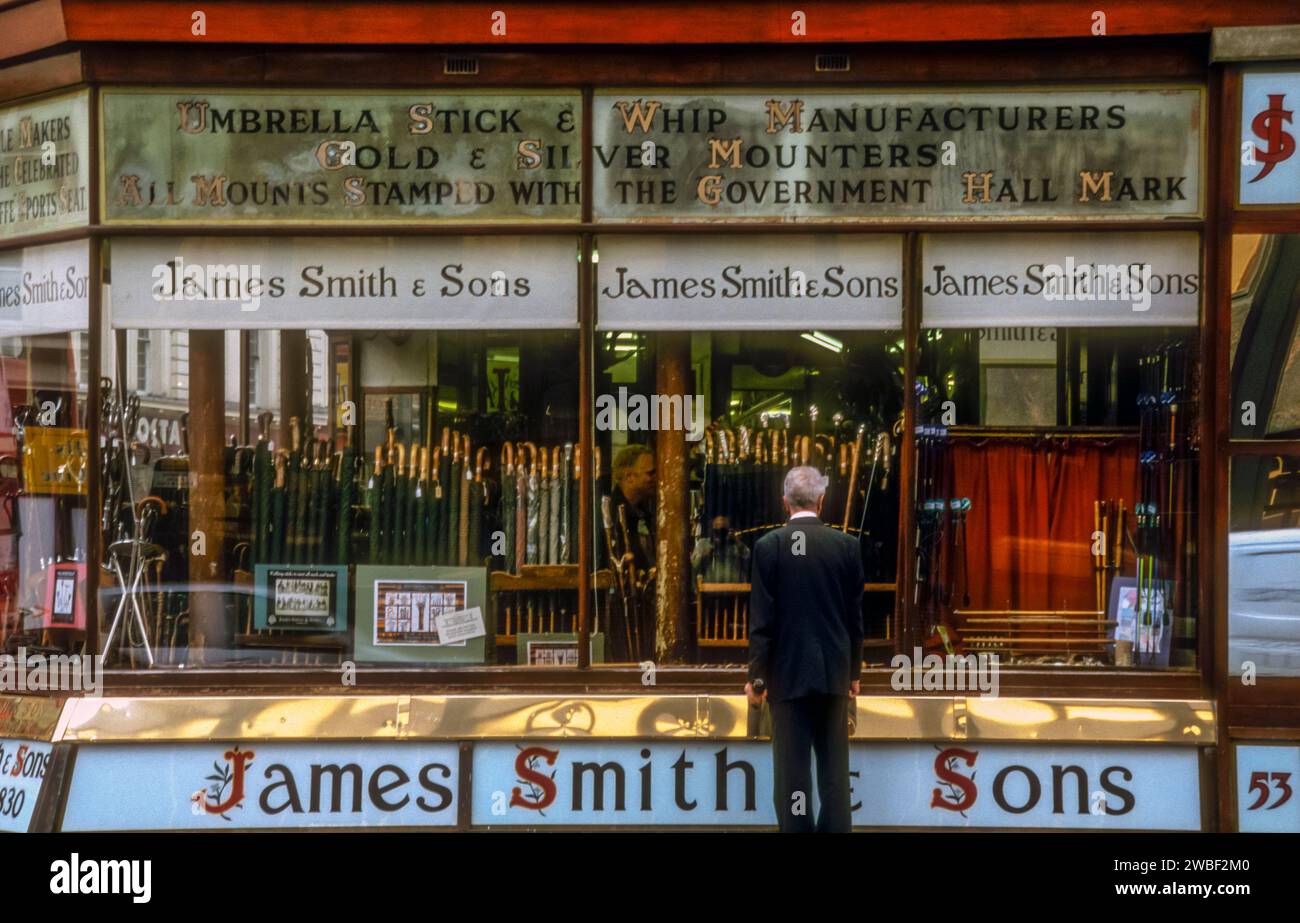 The James Smith and Sons Umbrella Shop in New Oxford Street was founded in 1830 and retains its