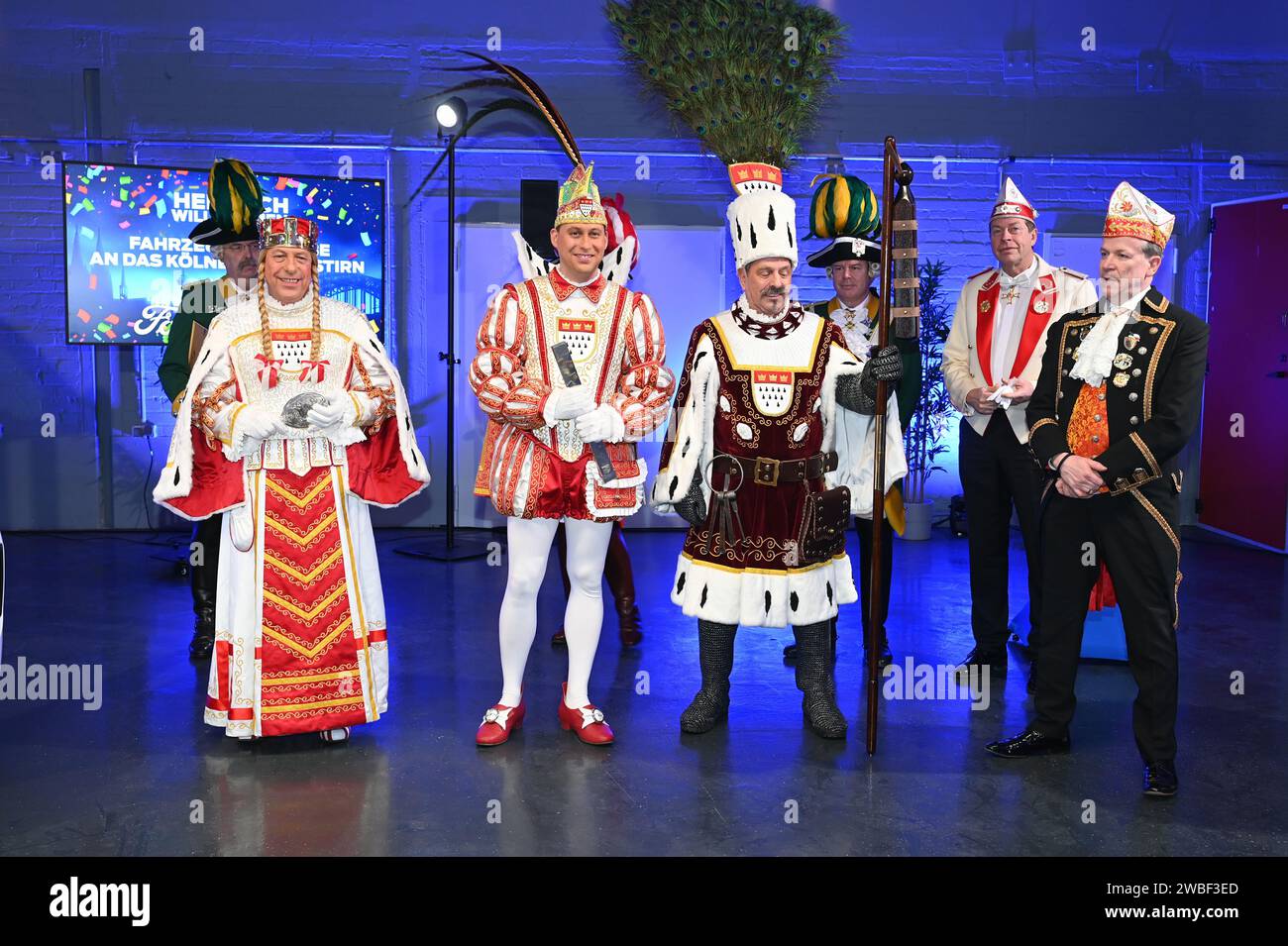  Cologne, Germany. 10th Jan, 2024. The Cologne Carnival triumvirate for Motiv 