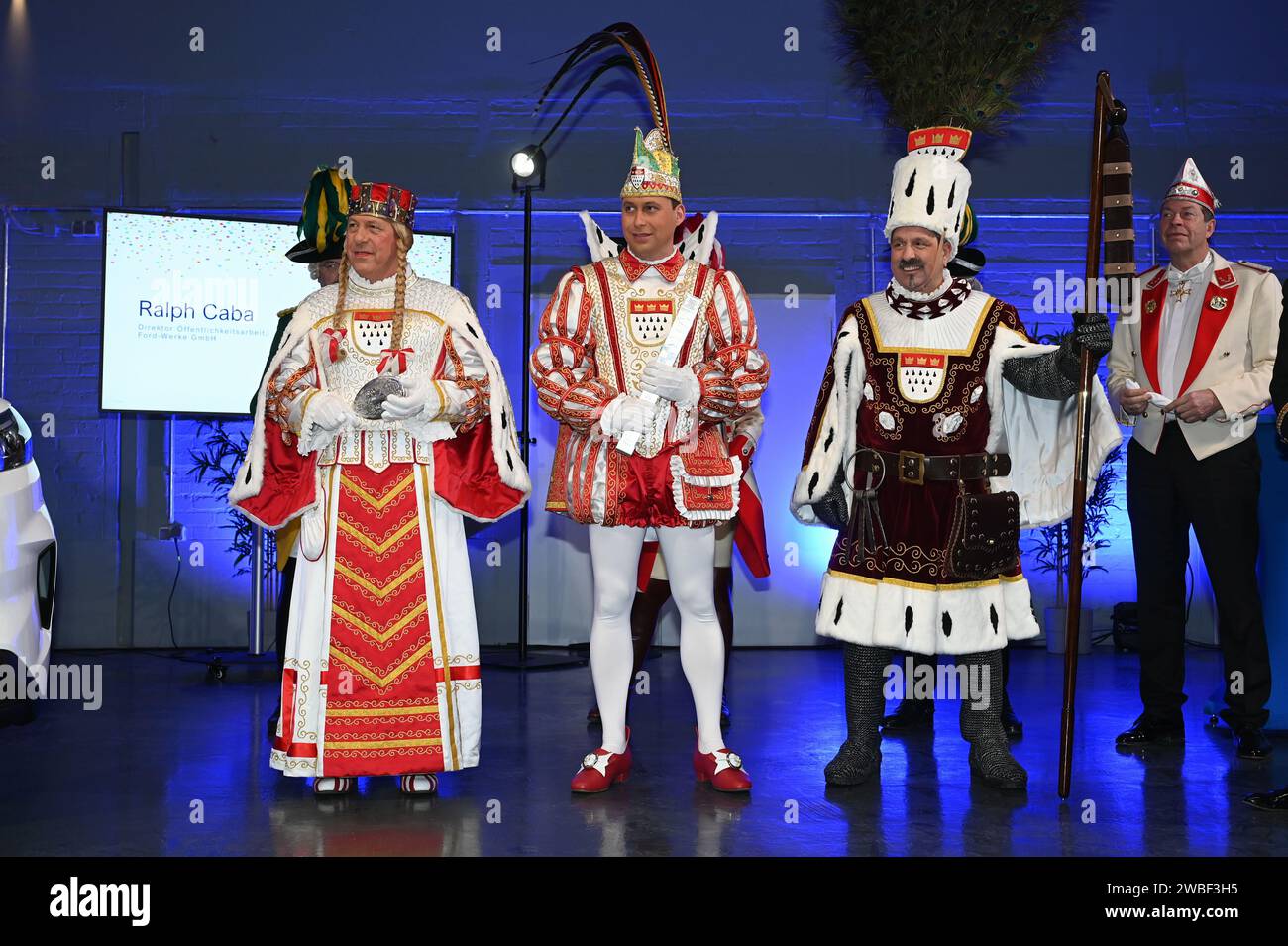  Cologne, Germany. 10th Jan, 2024. The Cologne Carnival triumvirate for Motiv 