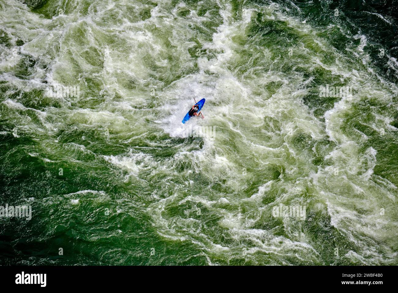 Zimbabwe, Matabeleland North province, Zambezi River at Victoria Falls ...