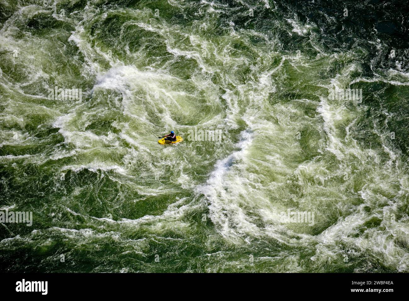Zimbabwe, Matabeleland North province, Zambezi River at Victoria Falls ...