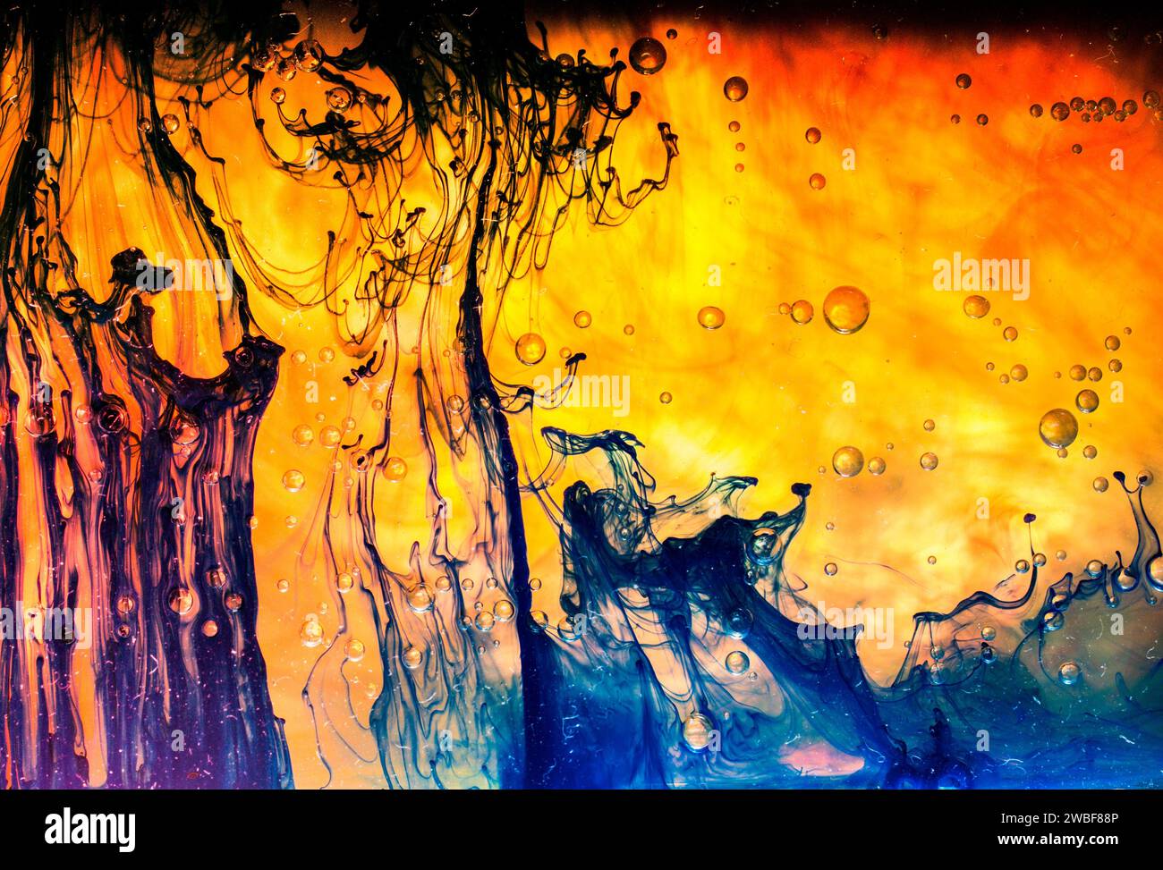 Abstract background from dense paint dissolve in water Stock Photo - Alamy