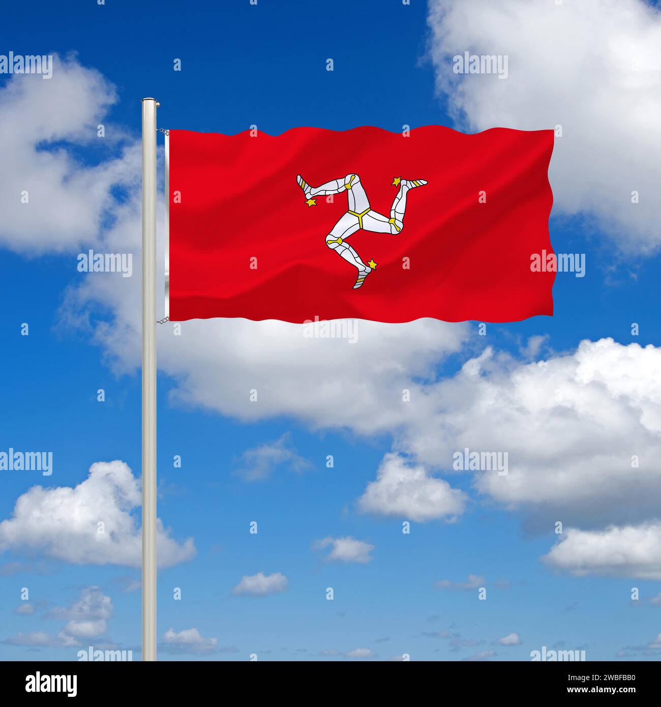 The flag of the Isle of Man, Studio Stock Photo Alamy