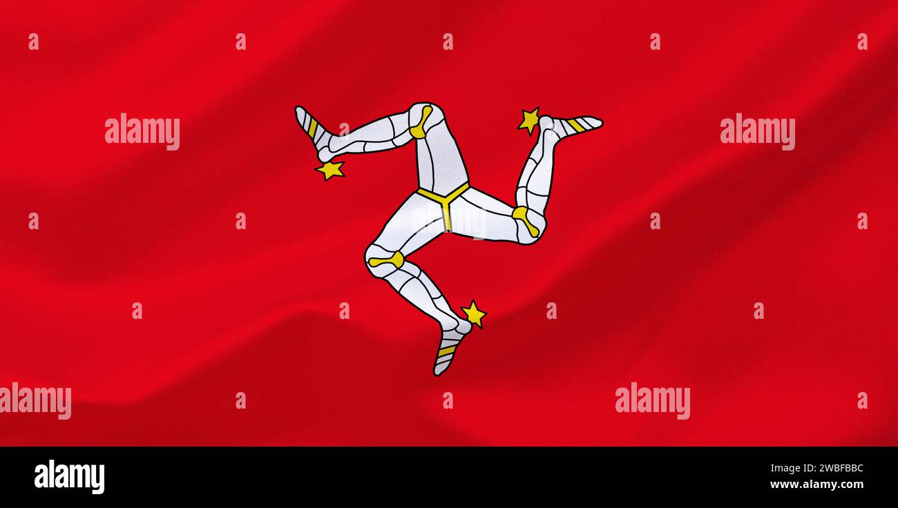The flag of the Isle of Man, Studio Stock Photo Alamy