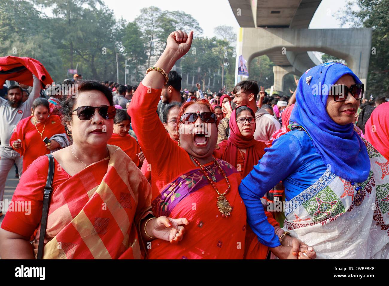 Dhaka, Bangladesh. 10th Jan, 2024. Bangladesh Awami League leaders and