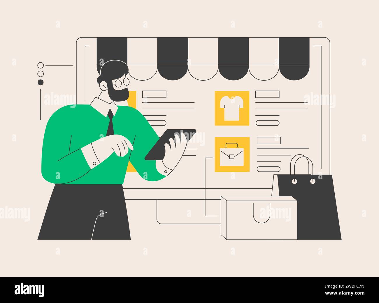 Smart retail abstract concept vector illustration Stock Vector Image ...