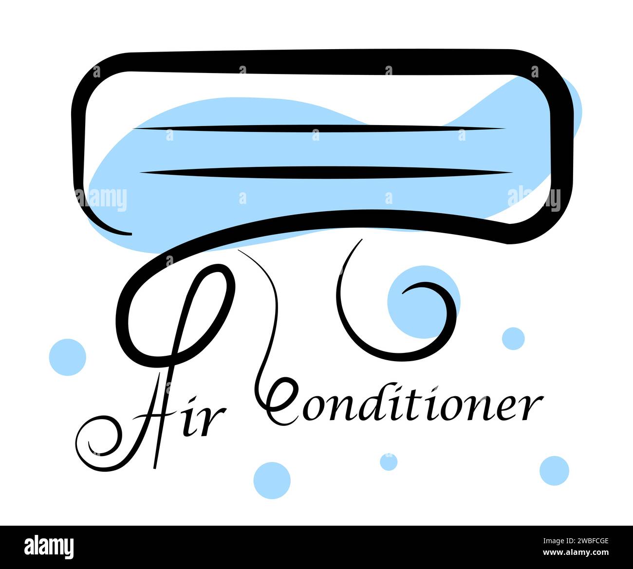 Air conditioner on white background Stock Vector Image & Art - Alamy