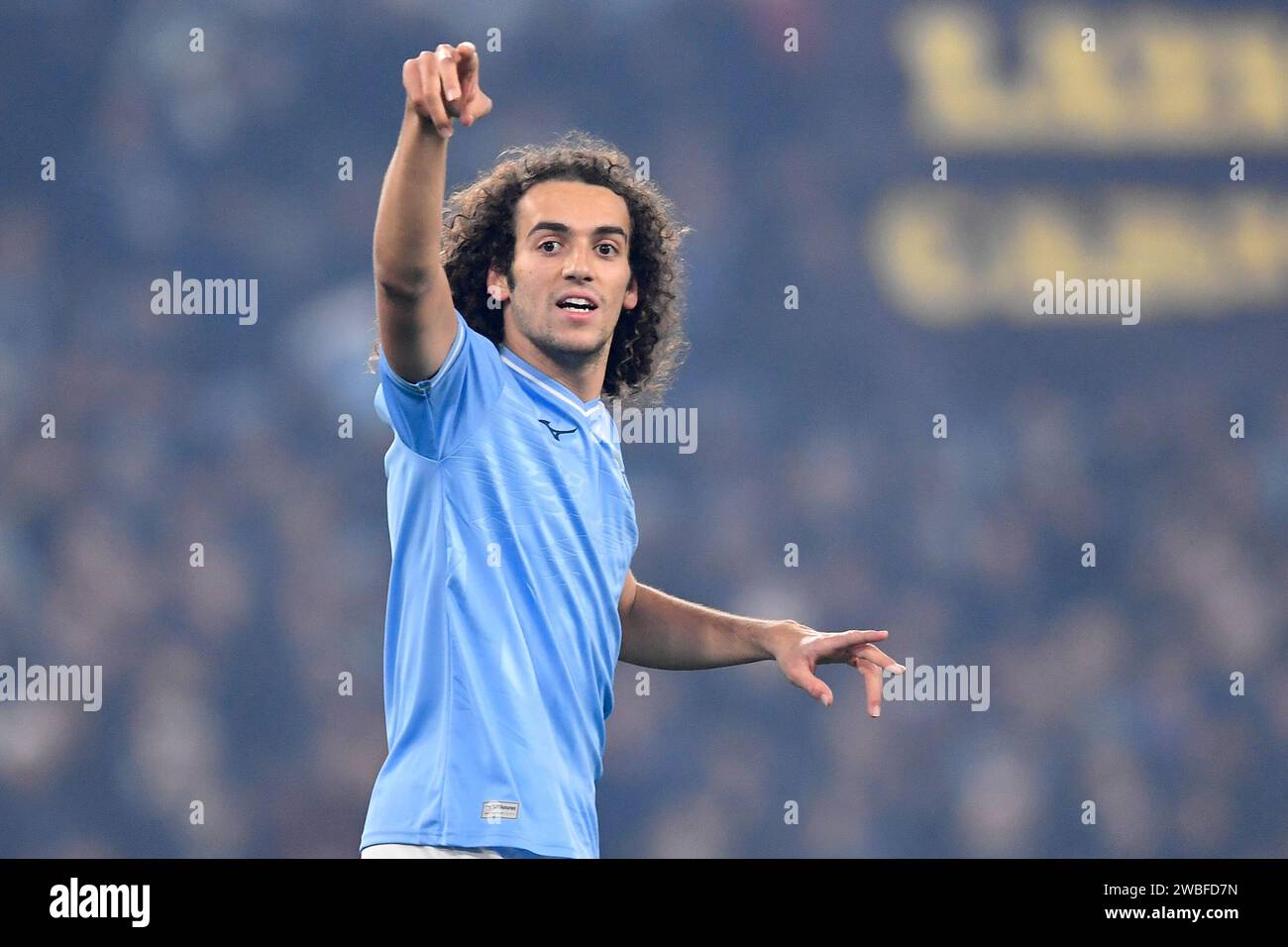 Rome, Italy. 10th Jan, 2024. Matteo Guendouzi of SS Lazio during the Italy cup football match between SS Lazio and AS Roma at Olimpico stadium in Rome (Italy), January 10th, 2024. Credit: Insidefoto di andrea staccioli/Alamy Live News Stock Photo