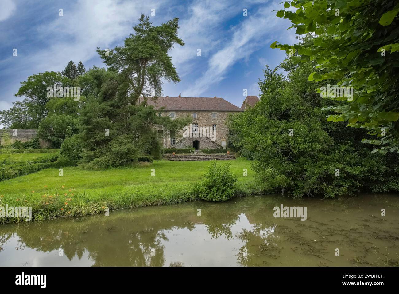 Montargis Beautiful City In France Houses On The Canal Stock Photo montargis-beautiful-city-in-france-houses-on-the-canal-stock-photo