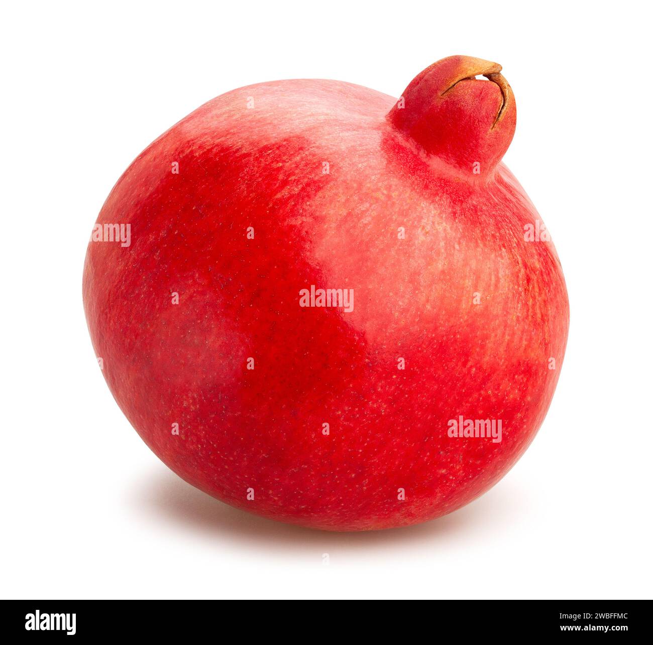 pomegranate path isolated on white Stock Photo