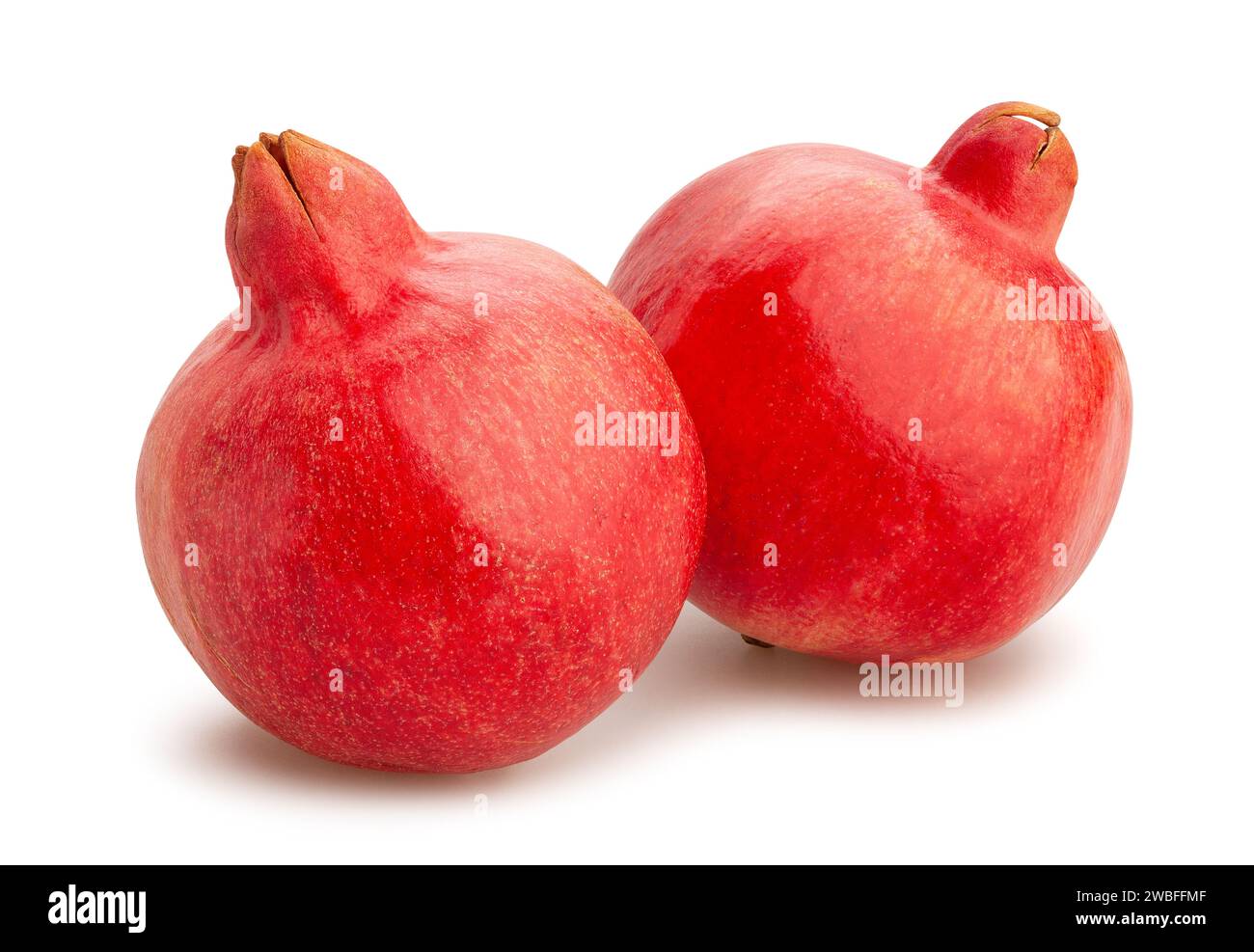 pomegranate path isolated on white Stock Photo