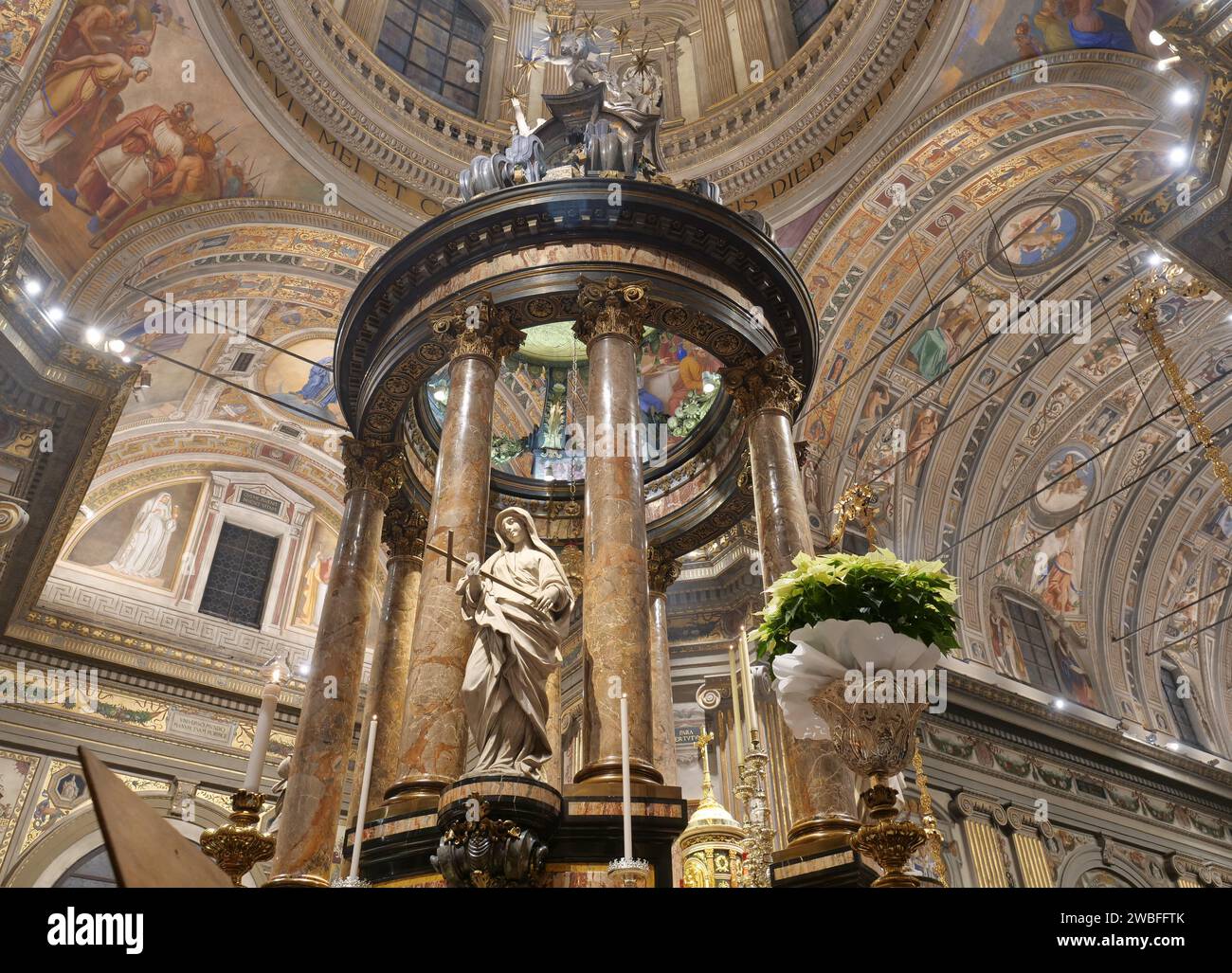 Santa Maria della fonte basilic in Caravaggio sanctuary, Bergamo, Lombardy, Italy Stock Photo