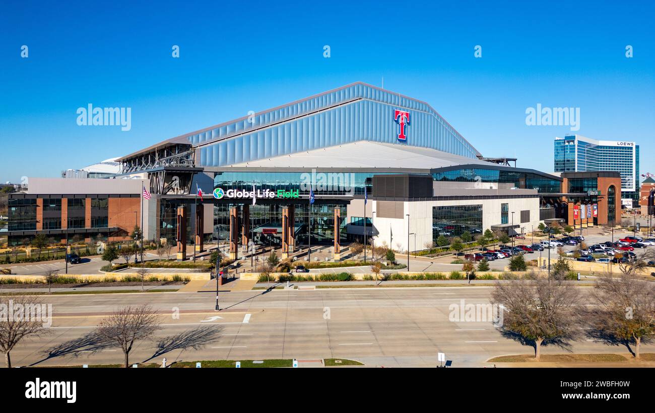 Arlington, TX - December 29, 2023: Globe Life Field is home to Major ...