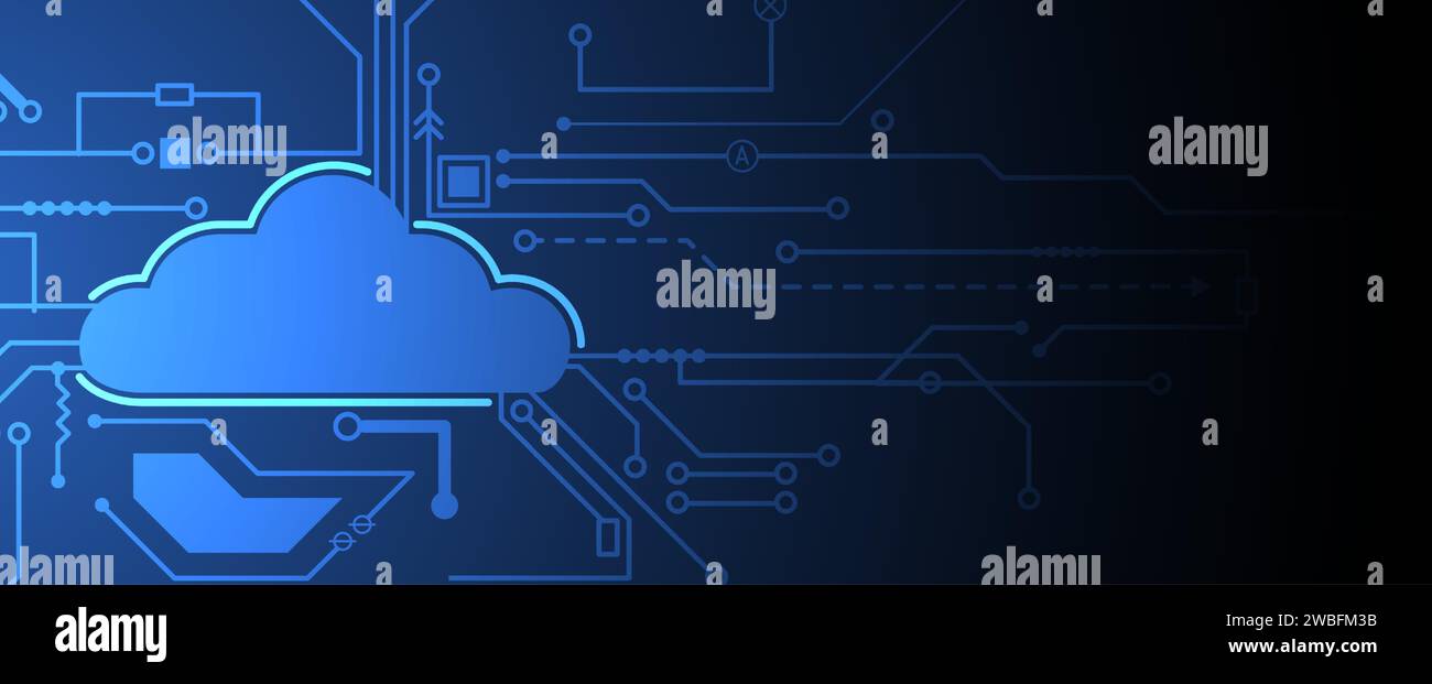 Modern cloud technology. Integrated digital web concept background ...