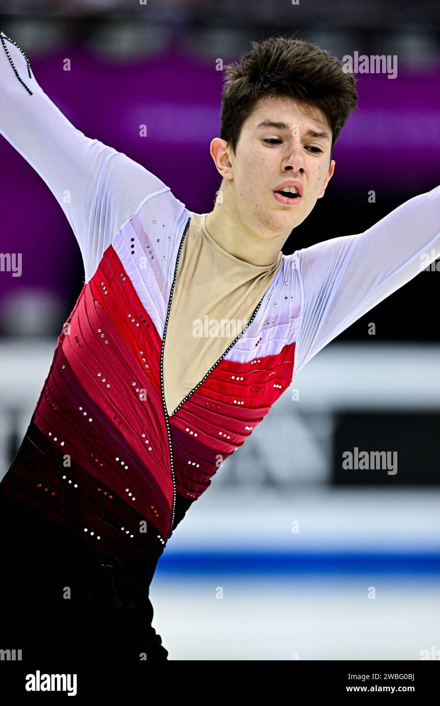 Adam HAGARA (SVK), during Men Short Program, at the ISU European Figure