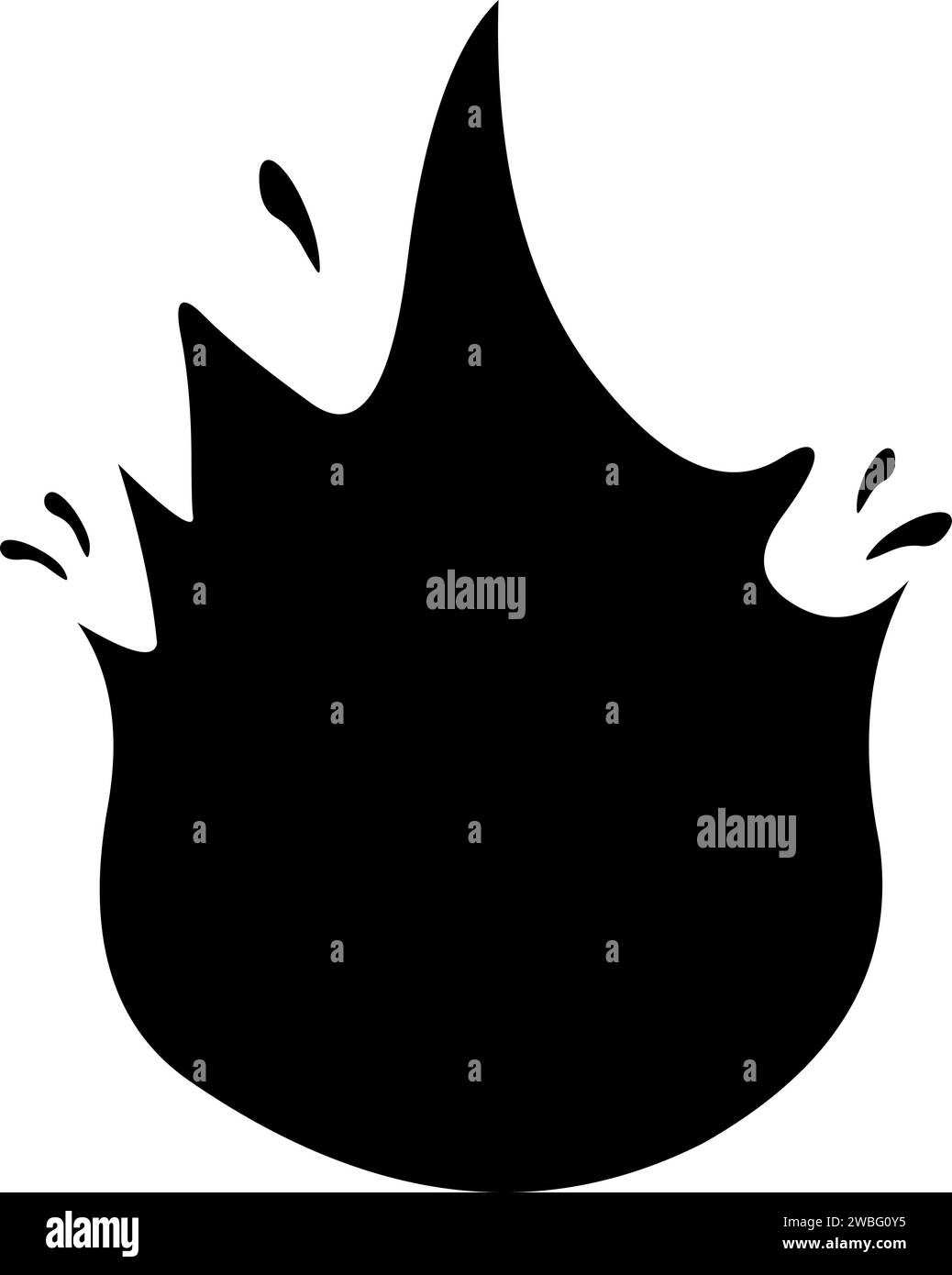 vector illustration black silhouette icon fire flame Stock Vector